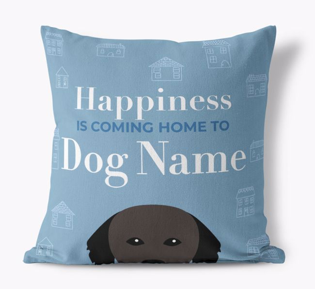 Happiness Is: Personalized {breedFullName} Canvas Pillow